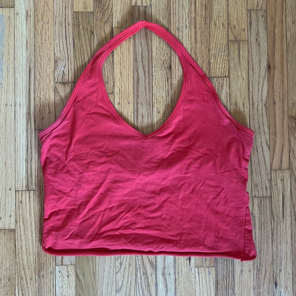 H&M Pink Crop Backless Tank Top